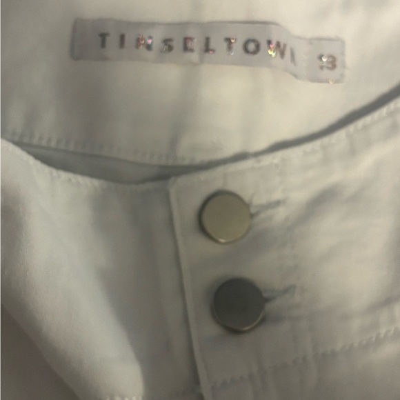 NWT Tinseltown white flare leg jeans. Size 13/31. 2 buttons. - Picture 3 of 8